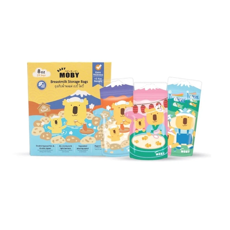 Baby Moby Breastmilk Bags 8oz - Japan