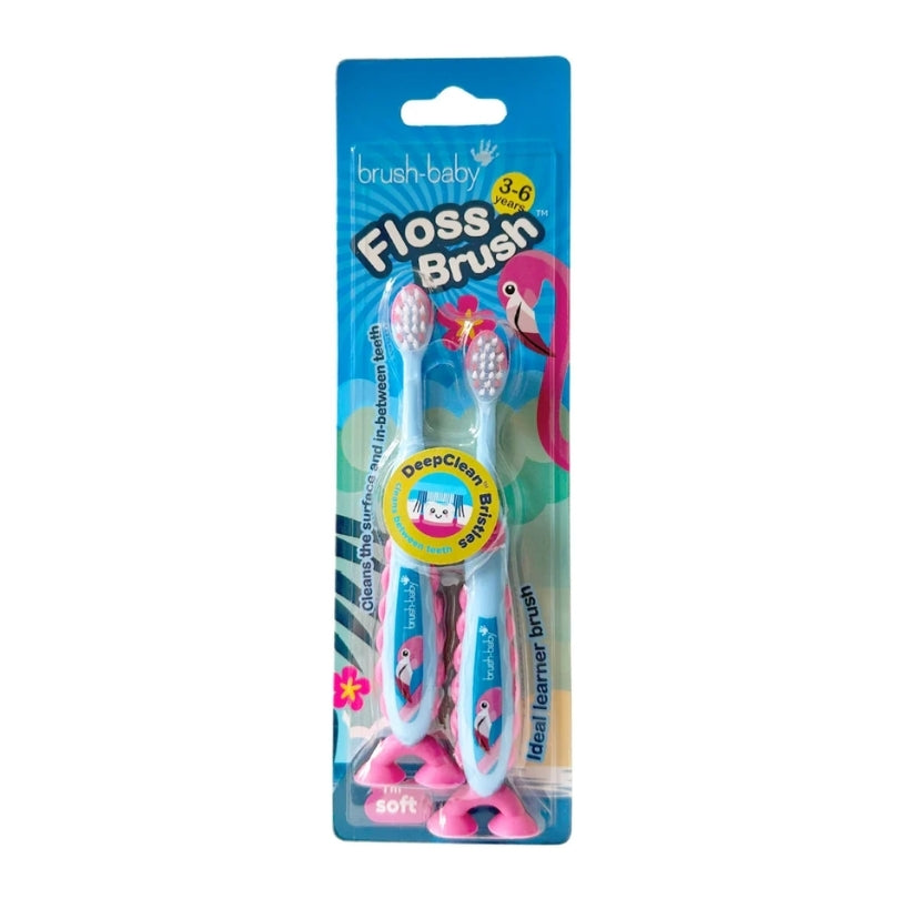 Brush-Baby FlossBrush 3-6 2pack(Flamingo)