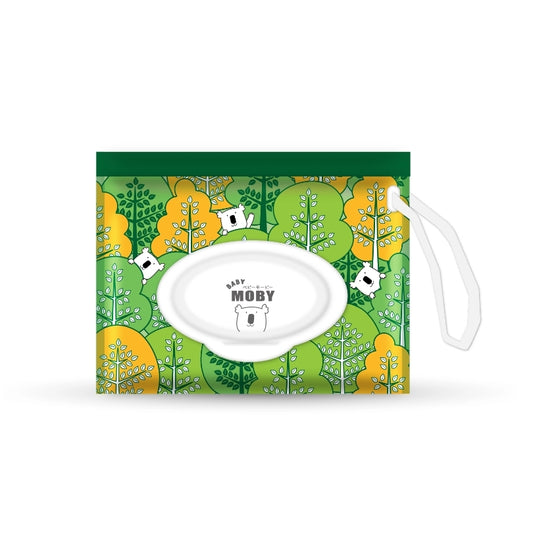 Baby Moby Dry Wipes Pouch - Blue