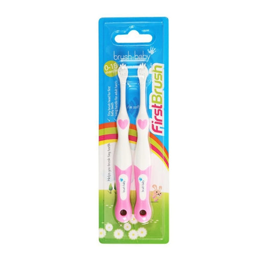 Brush-Baby FirstBrush 2 Pack(Pink)