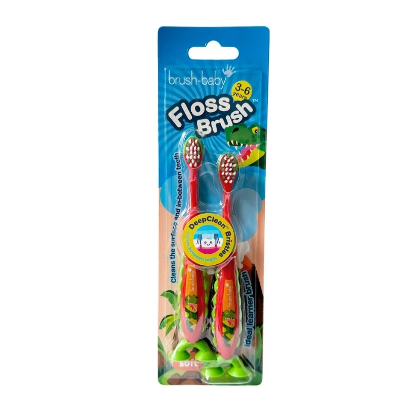 Brush-Baby FlossBrush 3-6 2pack(Dino)