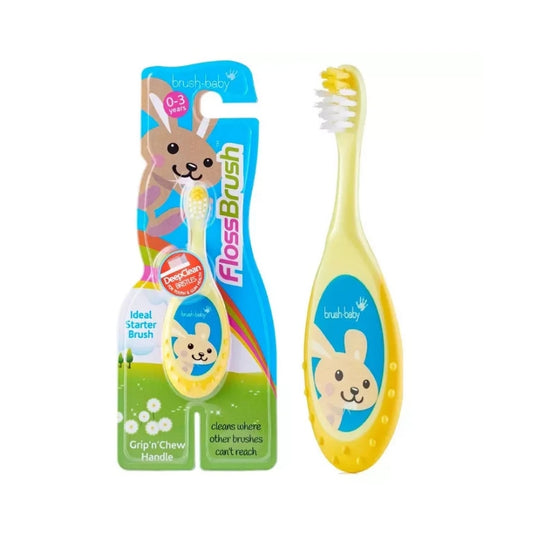 Brush-Baby FlossBrush (0-3 Years)(Yellow)