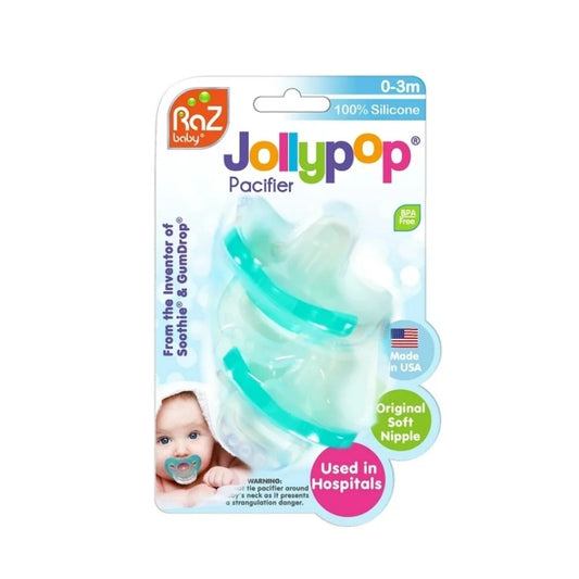 RaZbaby JollyPop Pacifier 0-3m Double Pack